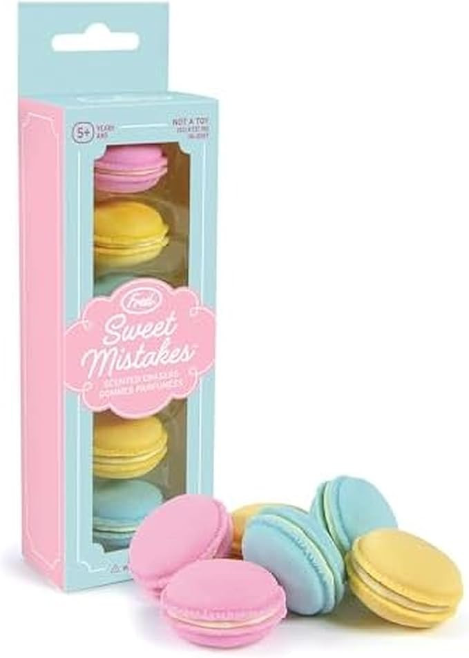 Genuine Fred Sweet Mistakes Macaron Erasers, Set of 6, Scented, Fun for School, Home, or Office | Amazon (US)