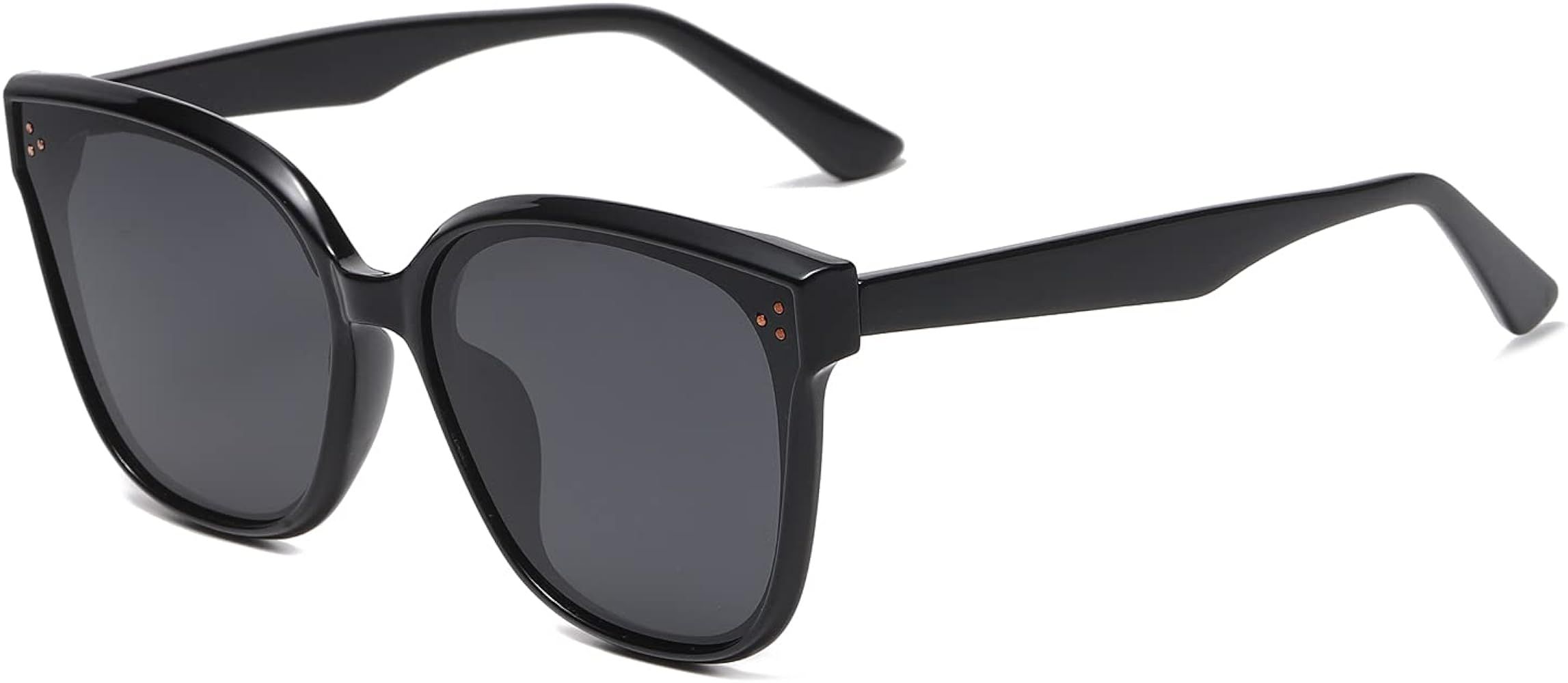 Genseion Trendy Cat Eye Polarized Sunglasses for Women Men, Vintage Square Frame Cateye Sunglasse... | Amazon (US)