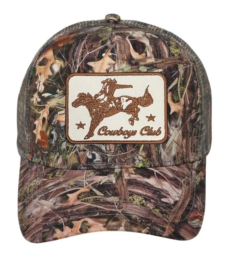 Western Cowboy Club Patch in Printed Mesh Baseball Cap in Light and Dark Camo, Trendy Rodeo Cap, ... | Etsy (US)