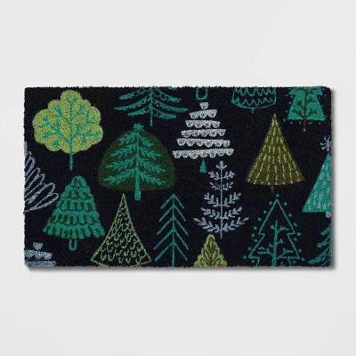 1'4"x2'4" Trees Holiday Doormat - Wondershop™ | Target
