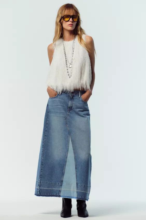 FRINGED CROP TOP | Zara US