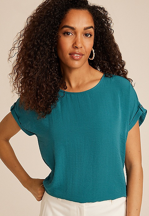 Delton Zipper Back Blouse | Maurices