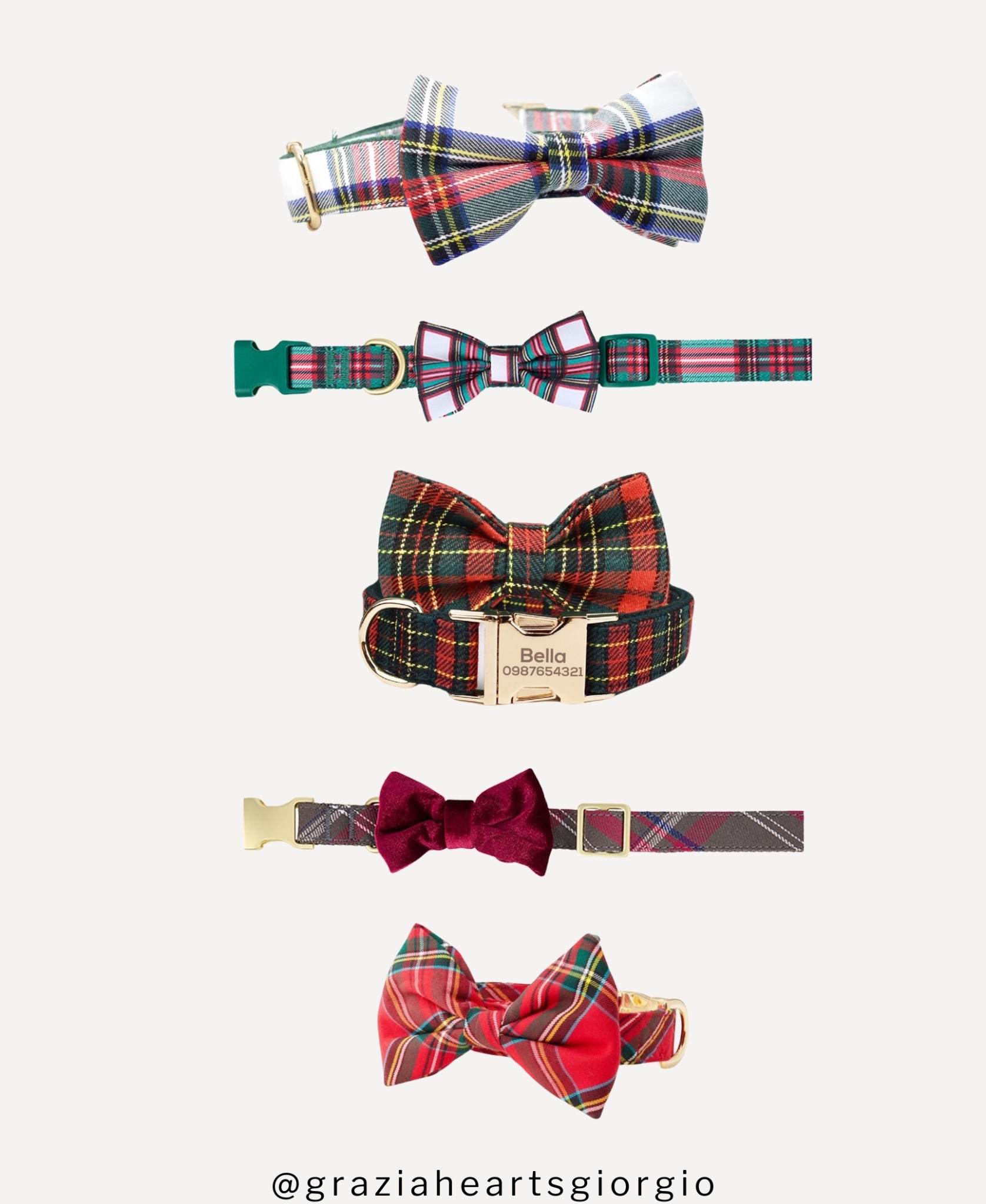Doggie Bow Tie Plaid Collars
.
.
#ltkpets
