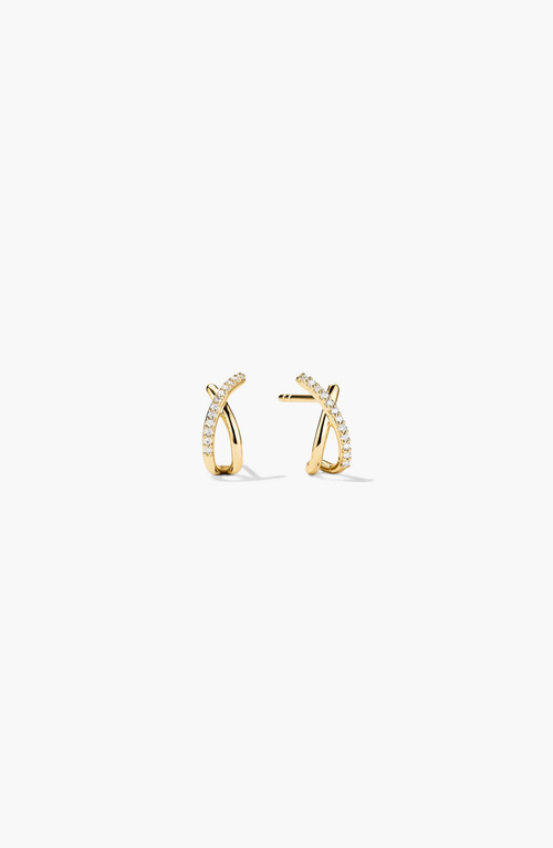 Pavé Diamond X Stud Earrings in Gold by MEJURI at Nordstrom | Nordstrom