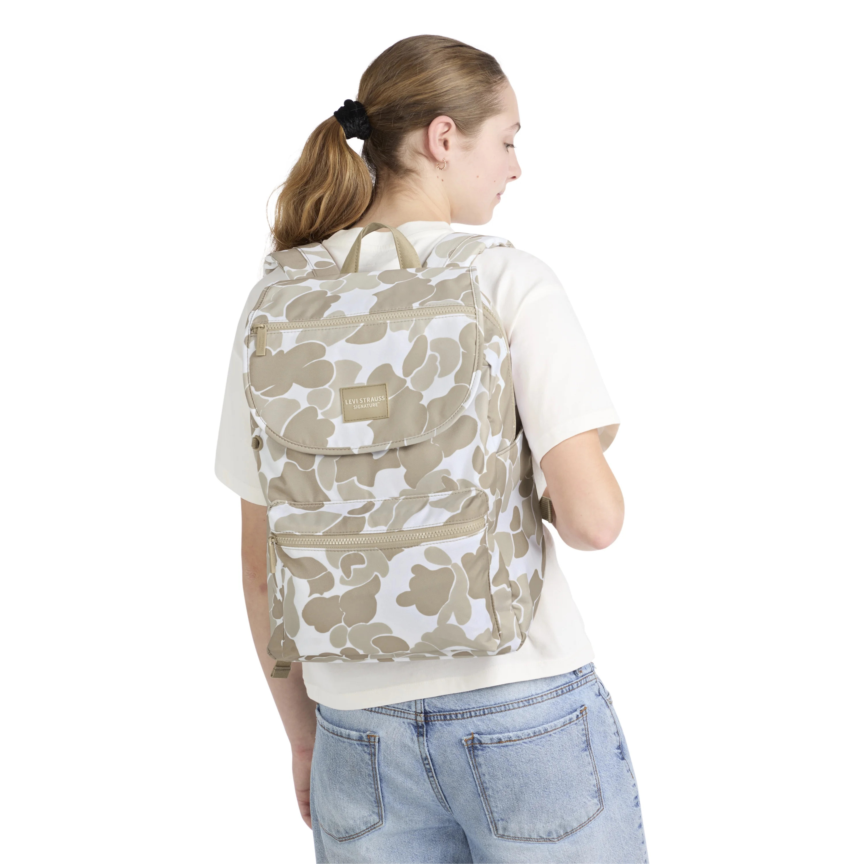 Levi Strauss Signature 17" Men's Adult Camouflage Top Loader Backpack, Fog | Walmart (US)