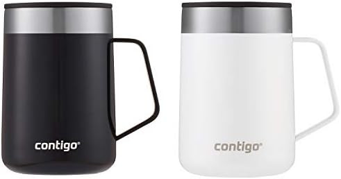 Contigo Stainless Steel Vacuum-Insulated Mug with Handle and Splash-Proof Lid, 14 oz, Licorice & ... | Amazon (US)