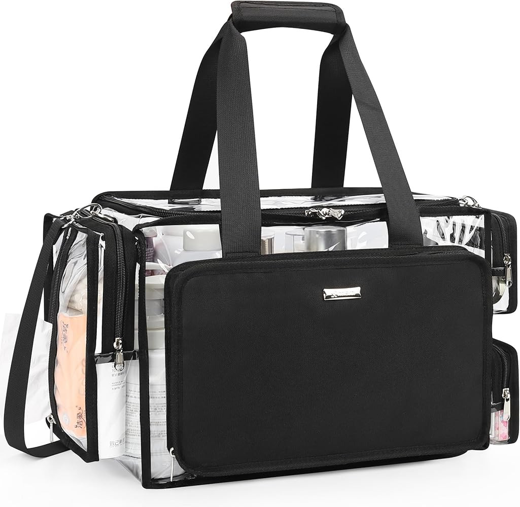 Relavel Clear Makeup Bag Extra Large Makeup Artist Kit Set, Cosmetic Storage Organizer Hair Styli... | Amazon (US)