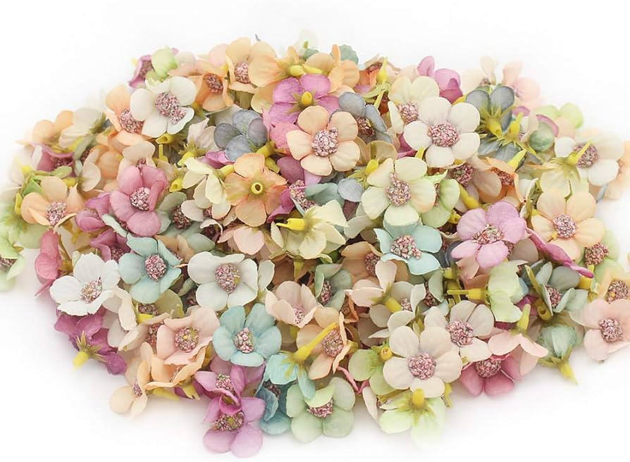 Sorrento Crafts Mini Silk Daisy 50pcs 2.5cm Multicolor Artificial Flowers Heads Diy0 Scrapbooking... | Amazon (US)