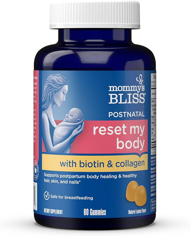 Mommy's Bliss Postnatal Support Reset My Body Gummies with Biotin & Collagen, Supports Postpartum... | Amazon (US)