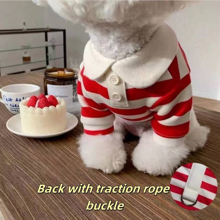 Pets, Cats, Dogs, Dog Clothes, Puppy Dog, Chihuahua Dog Clothes, Cat Supplies, Pet Clothing, Dog Striped Clothes, Cat Two-Legged Clothes, Polo Shirt Apparel | SHEIN