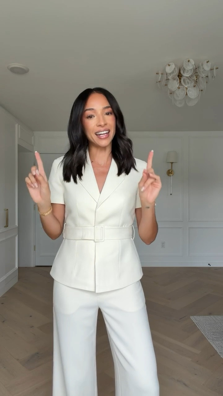 Office outfit! The belt on this jacket cinches the waist and creates a gorgeous silhouette but it is also removable and these pants are so flattering! Wearing size 4 wrap belted jacket and size 6 pants 

workwear, work outfit, office outfit, fall outfit, work conference outfit, chic office outfit, business casual workwear

#LTKWorkwear #LTKSeasonal