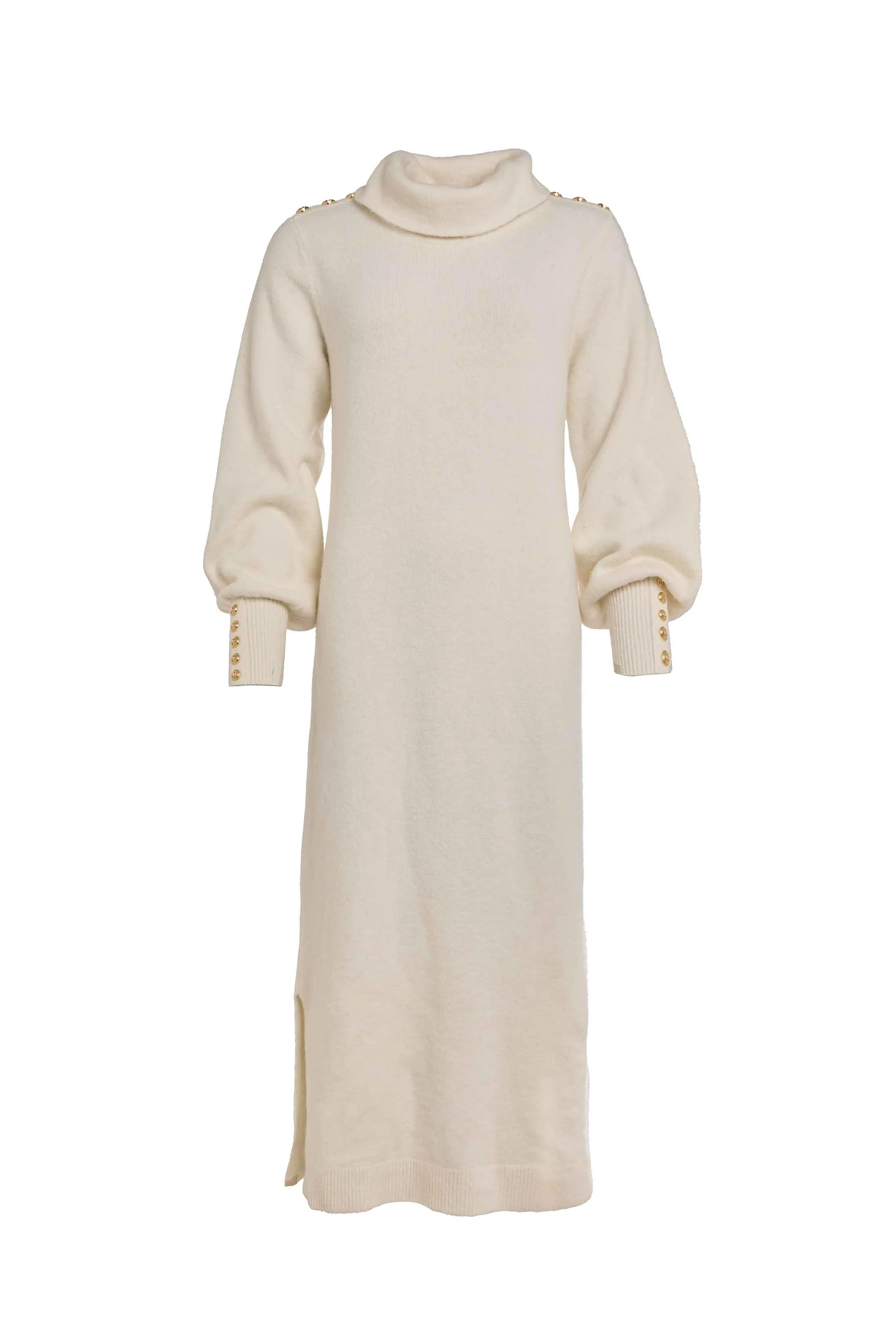 Berkeley Roll Neck Dress (Natural) | Holland Cooper