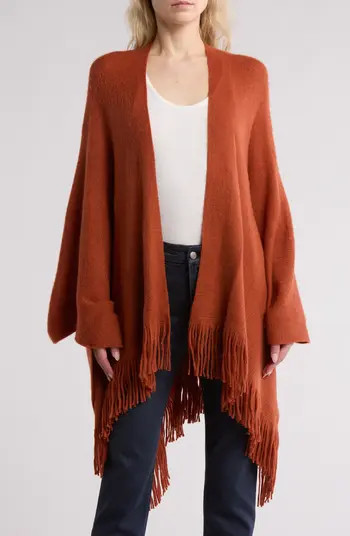 Feels Like Home Fringe Ruana | Nordstrom Rack