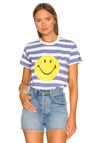 By Samii Ryan OG Smiley Striped Tee in Blue from Revolve.com | Revolve Clothing (Global)