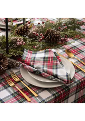 Elrene Christmas Classic Holiday Plaid Cotton Napkin Set of 8 | Belk