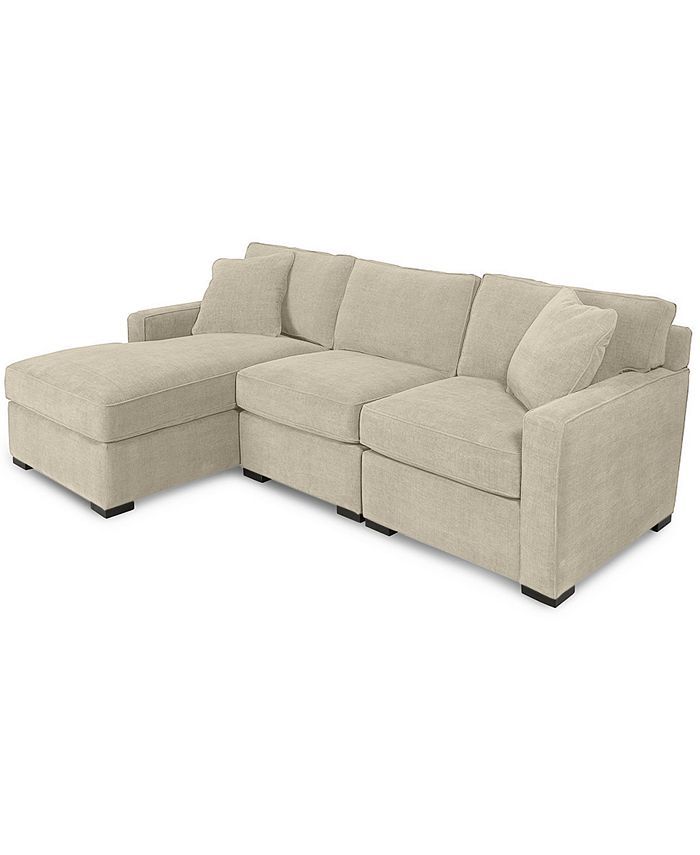 Furniture Radley 3-Piece Fabric Chaise Sectional Sofa, Created for Macy's & Reviews - Furniture -... | Macys (US)