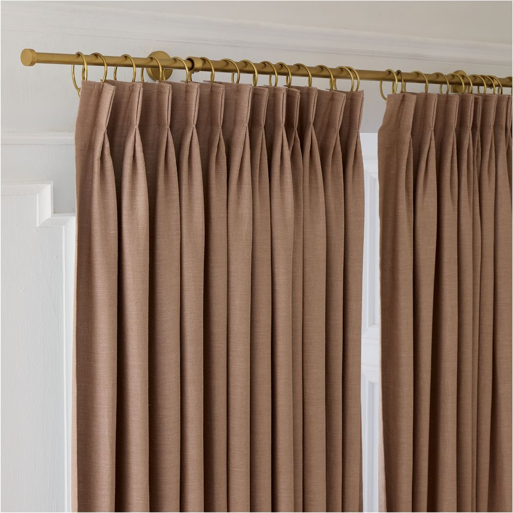 Pleated European Flax Linen Blackout Curtain | West Elm (US)