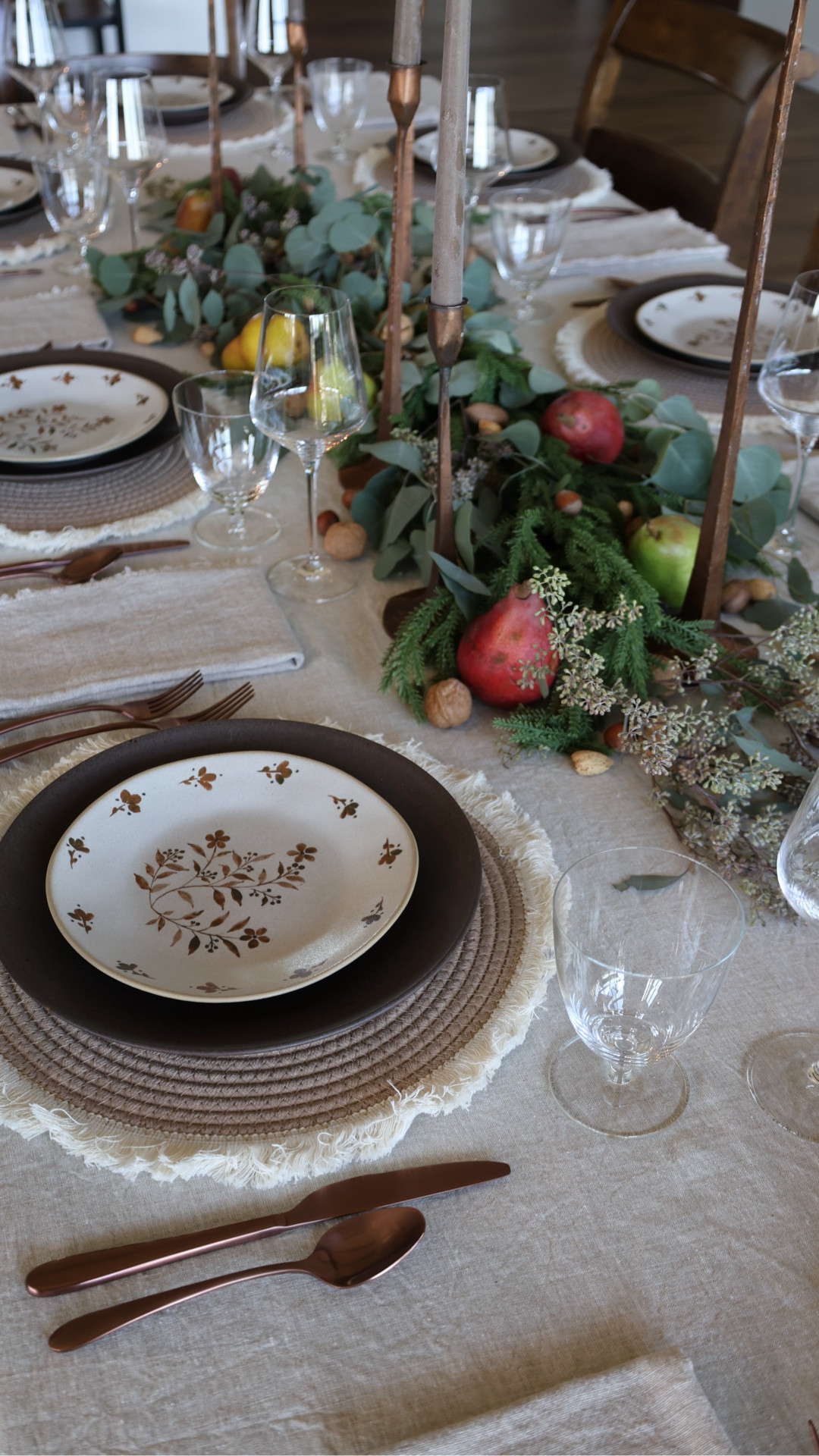 A little cozy, a little glam, and a whole lot of gratitude. 🤎
 
This year’s Thanksgiving table is all about warm layers, soft candlelight, and the joy that happens when everyone finally sits down together. ✨
 
🍁 What's your favorite element of this tablescape?!
 
#TheJoyInGathering #Thanksgiving #ThanksgivingTable #TablescapeInspo #ThanksgivingDecor
