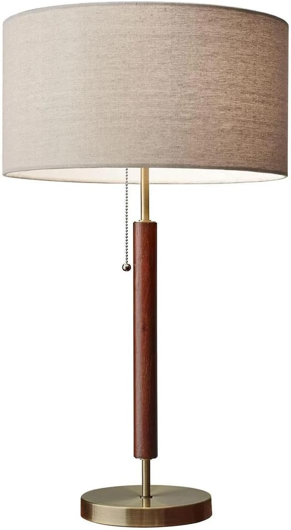 Adesso 3376-15 Hamilton Table Lamp, 26.25 in, 100W Incandescent/26W CFL, Walnut Eucalyptus Wood/A... | Amazon (US)