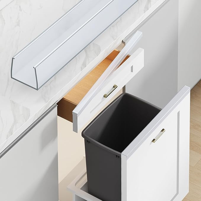 Snugly Fit 18" Length Cabinet Door Protector, Flexible Slip-On Plastic Edge Guard, Thin Transpare... | Amazon (US)