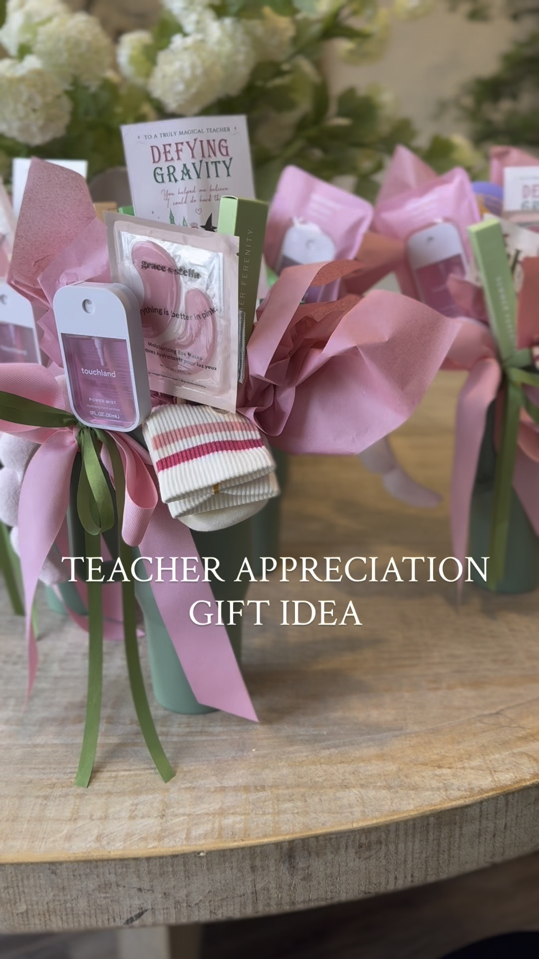 dehartdesigns_POV: Teacher Appreciation Week... but make it Wicked
We leaned all the way into the school's theme and built the cutest little gift bundles starting with a Hydrojug base + all the pink & green things...
Because teachers deserve a little magic at the end of the year:
- hand sanitizer (for allil the germs
- eye patches (for those long, tired days)
- post-it notes (to keep everything together)
- cozy socks (rest those feet f)
- a headband (hair up, stress down)
- and a fresh body spray (because you've earned it it)
Just a small way to say THANK YOU for everything they do all year long! 

#LTKMothersDay #LTKHome #LTKKids