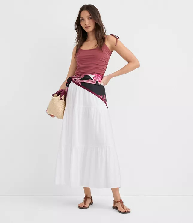 Tiered Maxi Skirt | LOFT