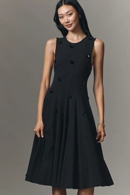 Maeve Sleeveless Embellished Midi Dress | Anthropologie (US)