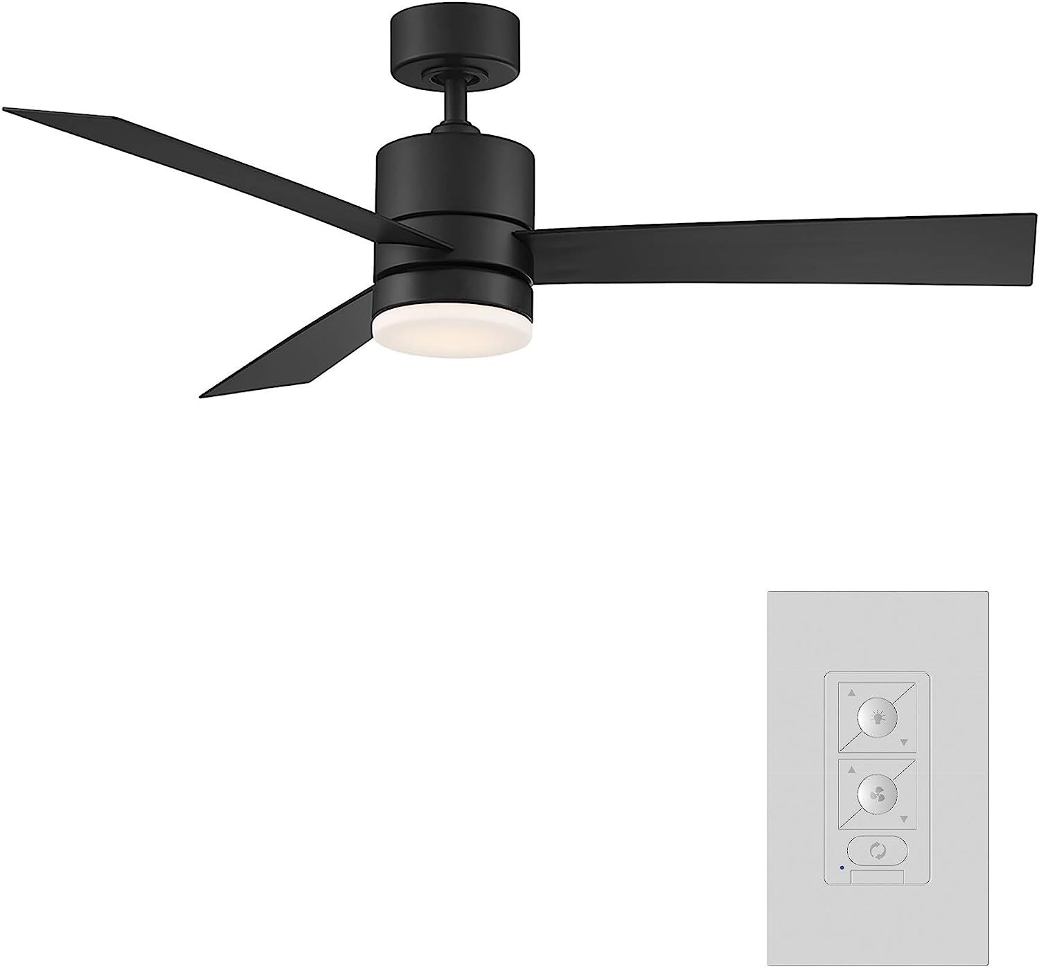 Modern Forms FR-W1803-52L-MB Axis Downrod Smart Home Ceiling Fans, 52in Blade Span, Matte Black | Amazon (US)