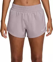 Nike Women's One Dri-FIT Mid-Rise 3" Brief-Lined Shorts | Dick's Sporting Goods | Dick's Sporting Goods