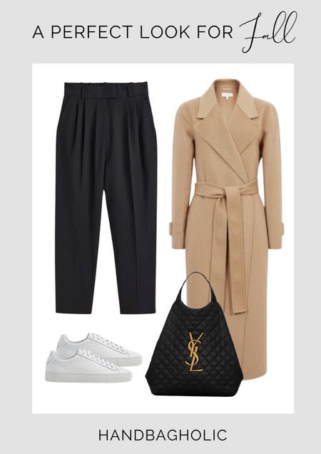 Essential autumn look ✨ Black high waist trousers, a longline camel coat, teamed with white tennis shoes, and the iCare Maxi Tote from YSL. A cosy yet chic look for autumn / winter  🍂 #falloutfit #designerbag #longcoat #camelcoat #icaremaxitote #YSL #YSLBag #workoutfit #autumnoutfit #ootd #winteroutfit #casualoutfit #totebag

#LTKworkwear #LTKHoliday #LTKSeasonal