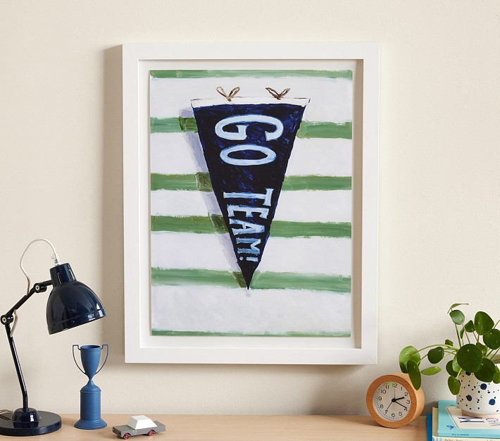Jordan Connelly Go Team Flag Framed Wall Art (24" x 19") | Pottery Barn Kids