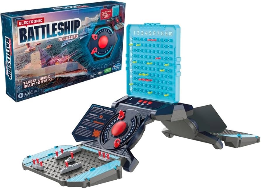 Hasbro Gaming Electronic Battleship Reloaded Board Game, Naval Combat Strategy Game with Sounds, ... | Amazon (US)