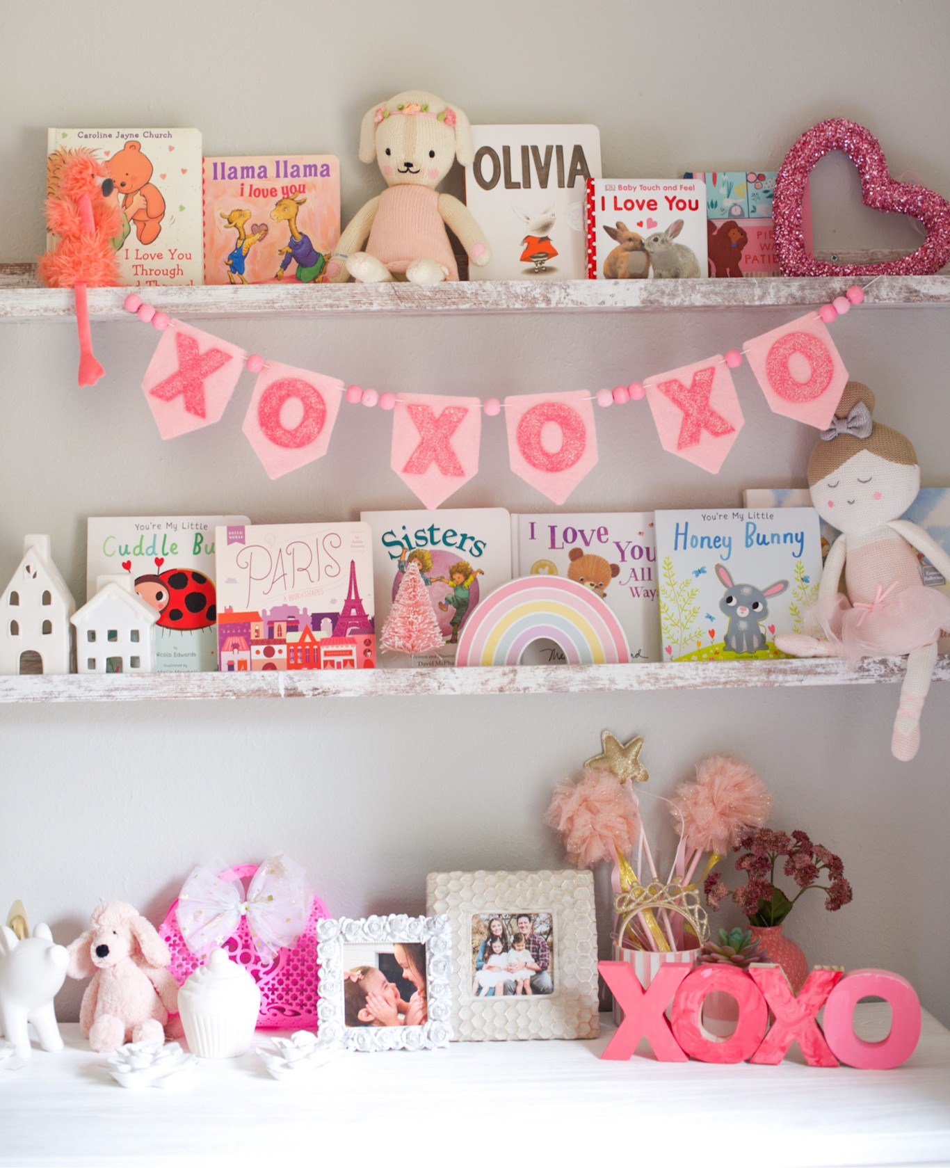 Valentine’s Day bookshelf decor, pink decor, little girls room, toddler girls bookshelf, xoxo banner, Valentine’s Day banner 

#LTKkids #LTKhome #LTKunder50