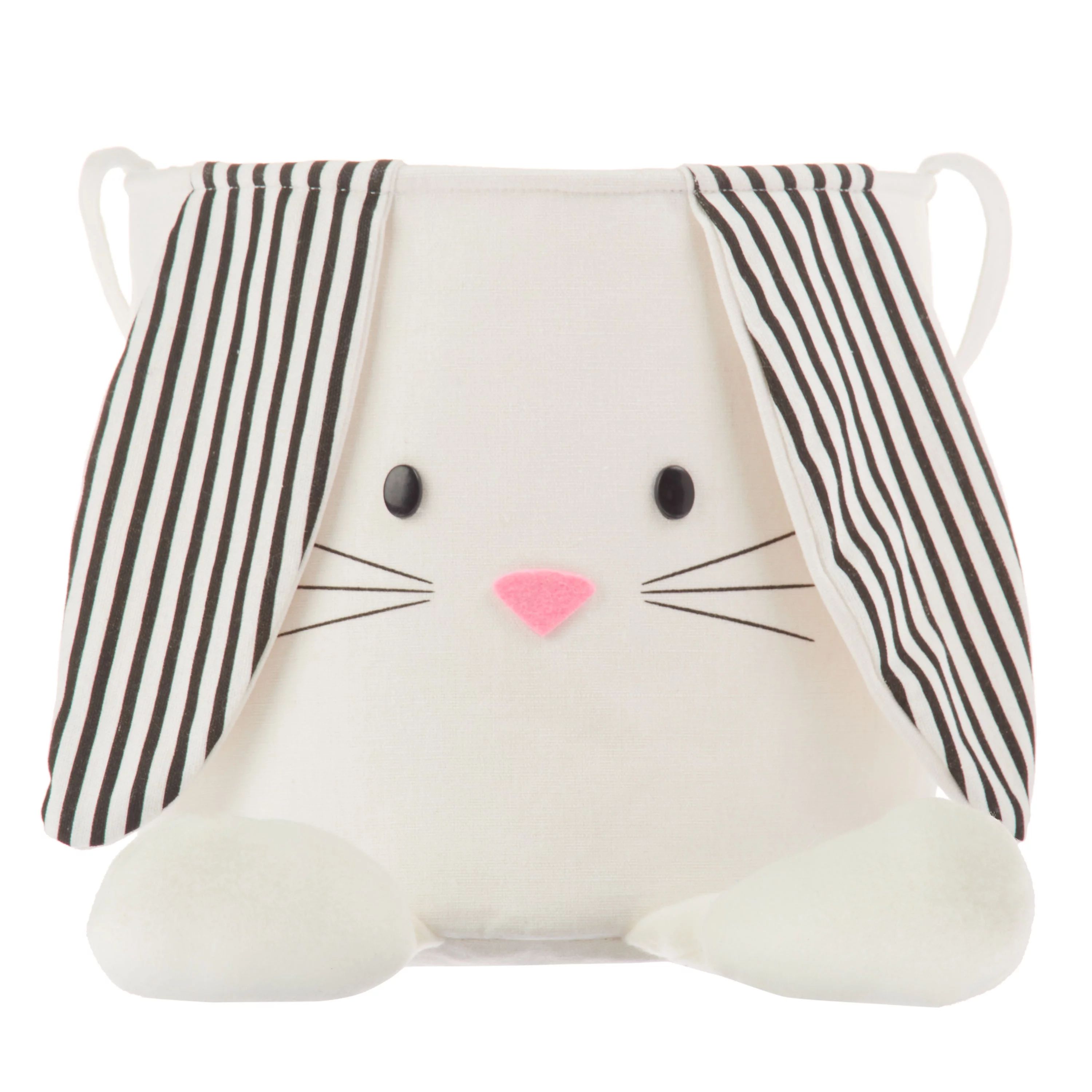 Way To Celebrate Easter Plush Bunny Easter Basket, Black And White | Walmart (US)