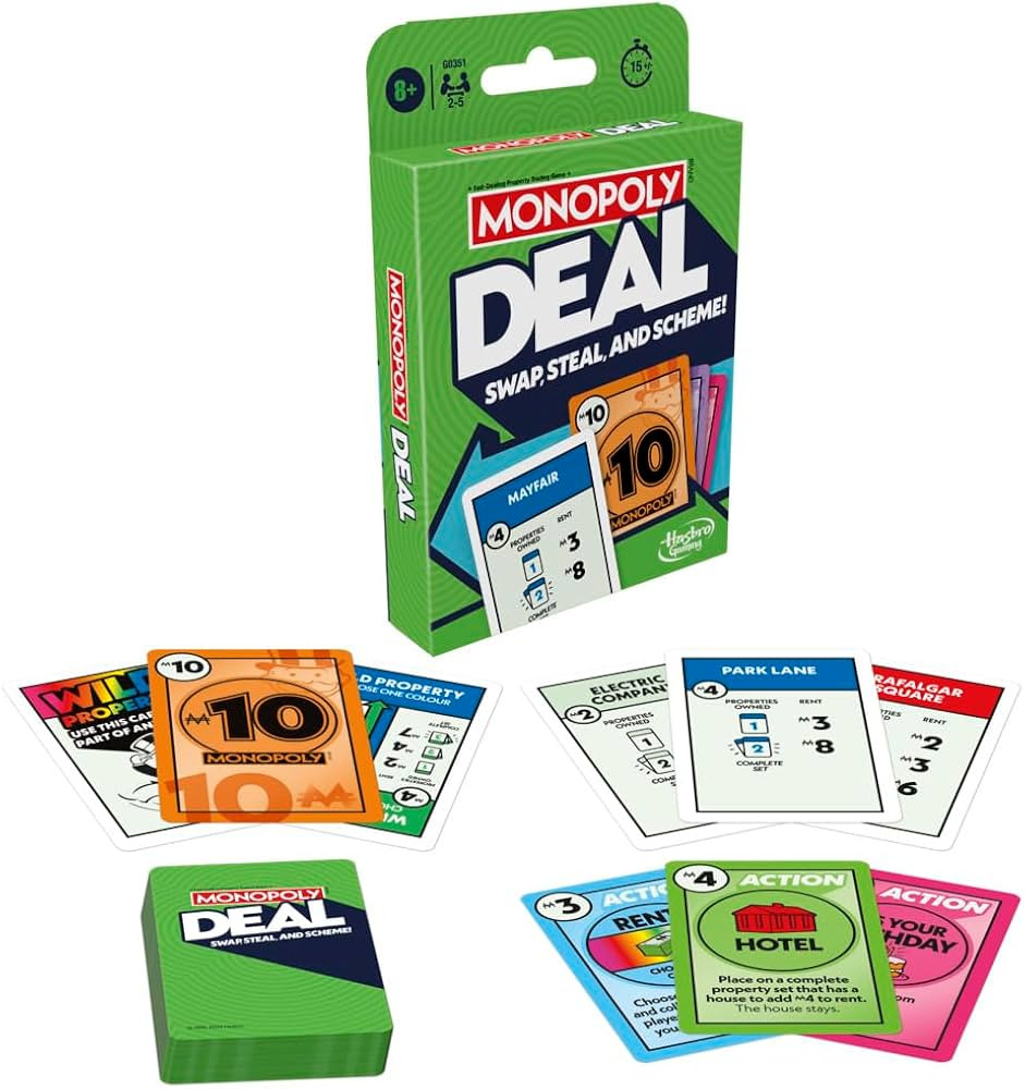 Monopoly Deal Card Game, for 8 years to 99 years | Amazon (US)
