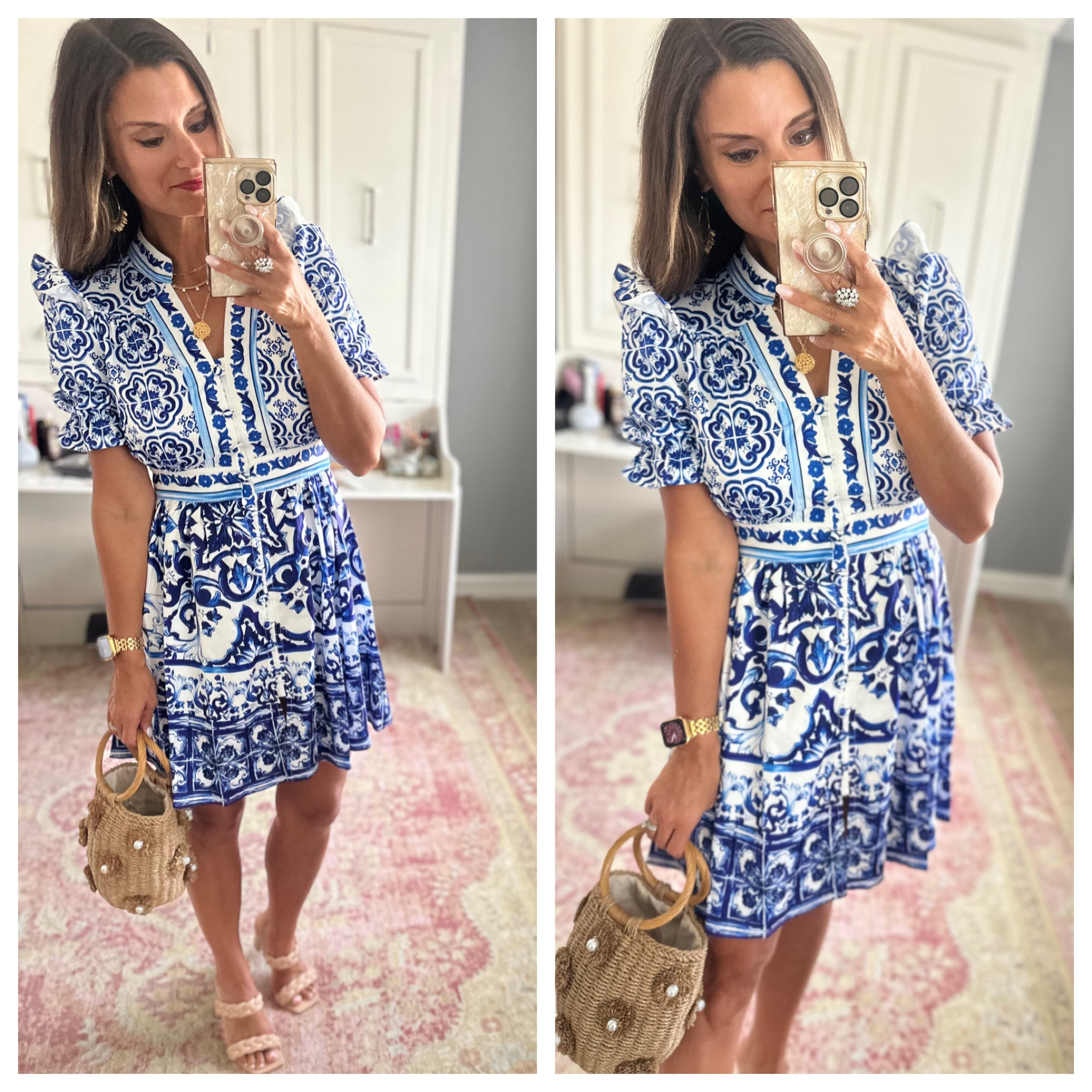Cute blue and white patterned dress 

#LTKSaleAlert #LTKFindsUnder50 #LTKOver40