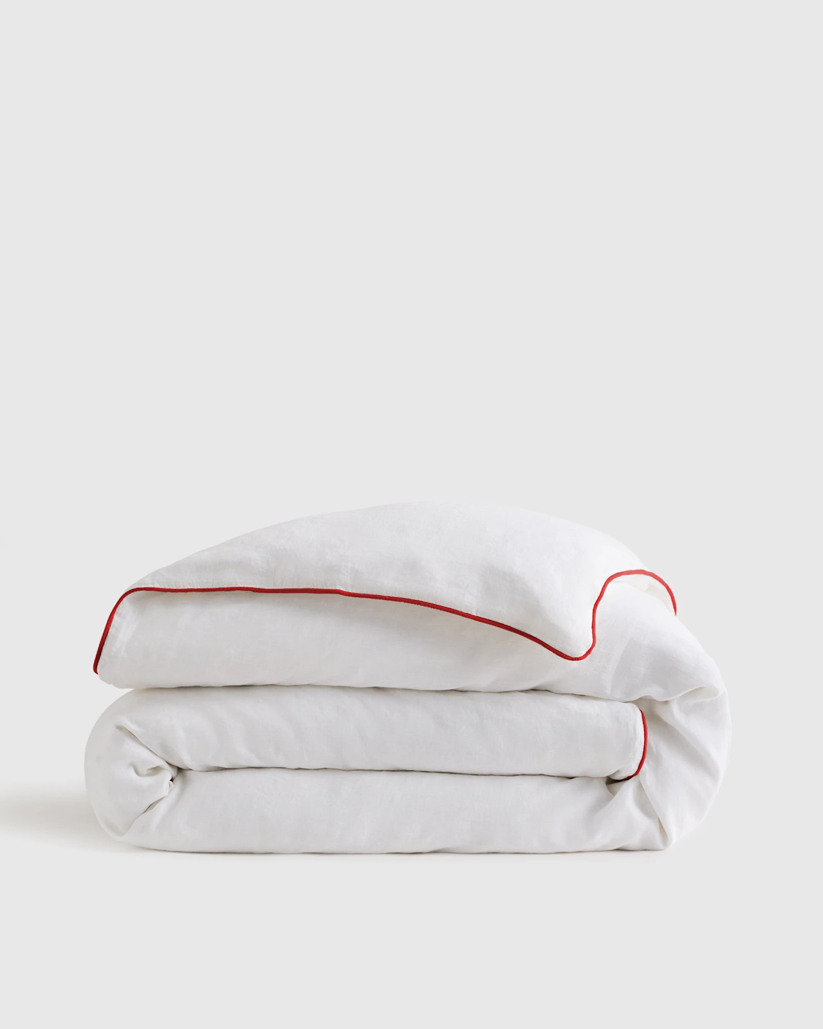 European Linen Piped Duvet Cover | Quince