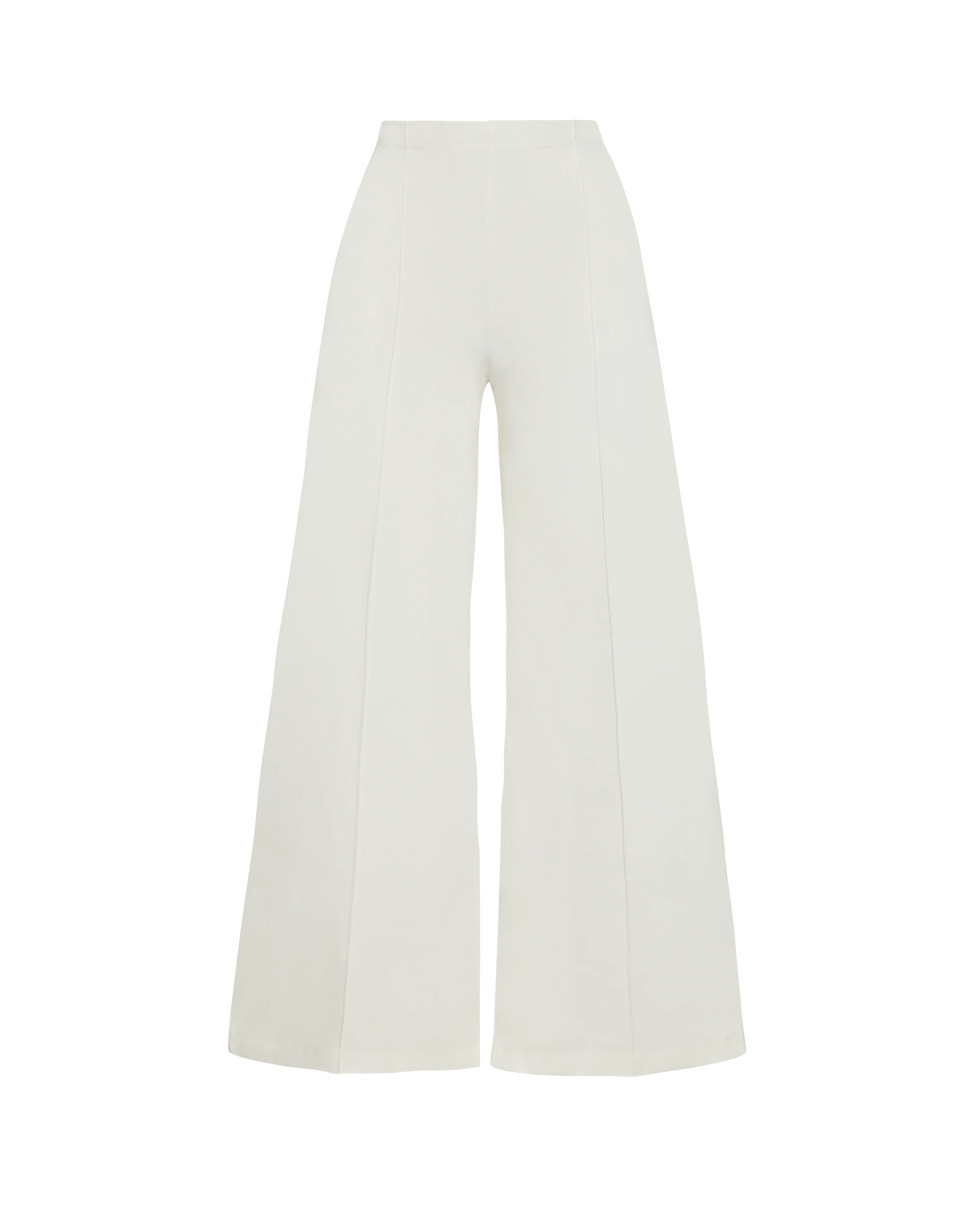 Off-White Ponte Knit Wide Leg Pant | Ripley Rader