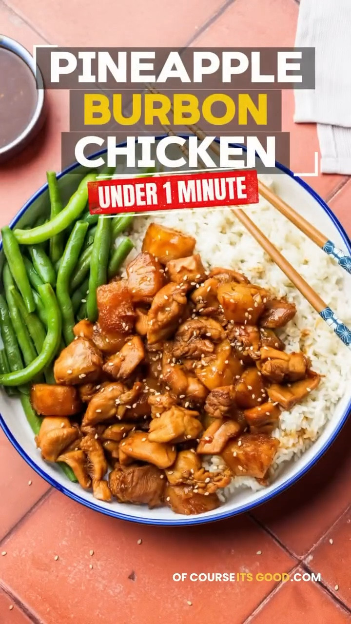 OF COURSE IT’S GOOD 👩🏻‍🍳 UNDER 1 MINUTE | Pineapple Burbon Chicken 🍗 🍍

Full recipe: ofcourseitsgood.com


#LTKfoodie #LTKHome #LTKvlog