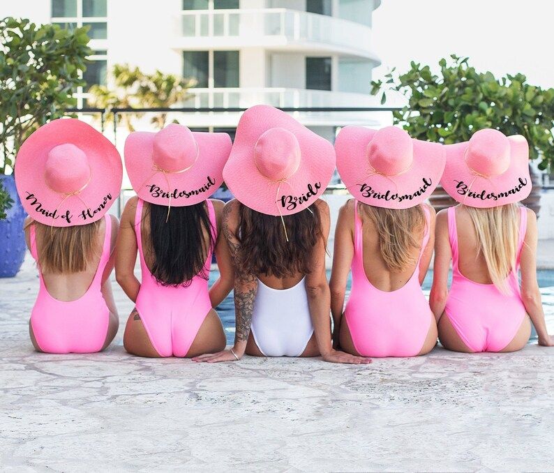 Bachelorette Party Hats/Bachelorette Party Gift/Beach Bachelorette Party Hats/Custom Vacation Hat... | Etsy (US)