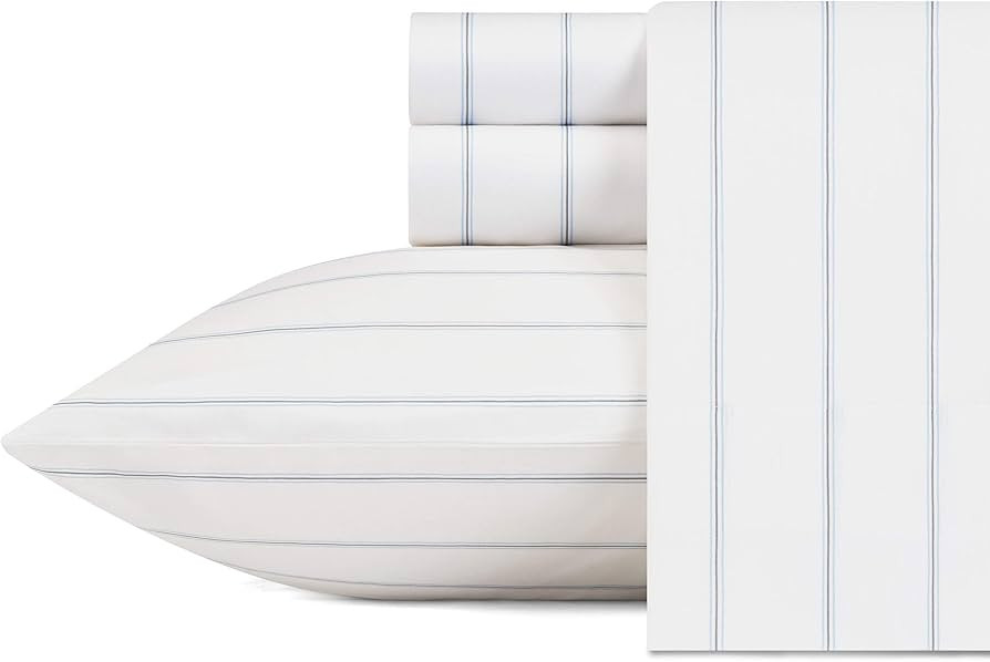Nautica - Twin Sheets, Cotton Percale Preppy Bedding Set, Fully Elasticized, Ideal Dorm Essential... | Amazon (US)