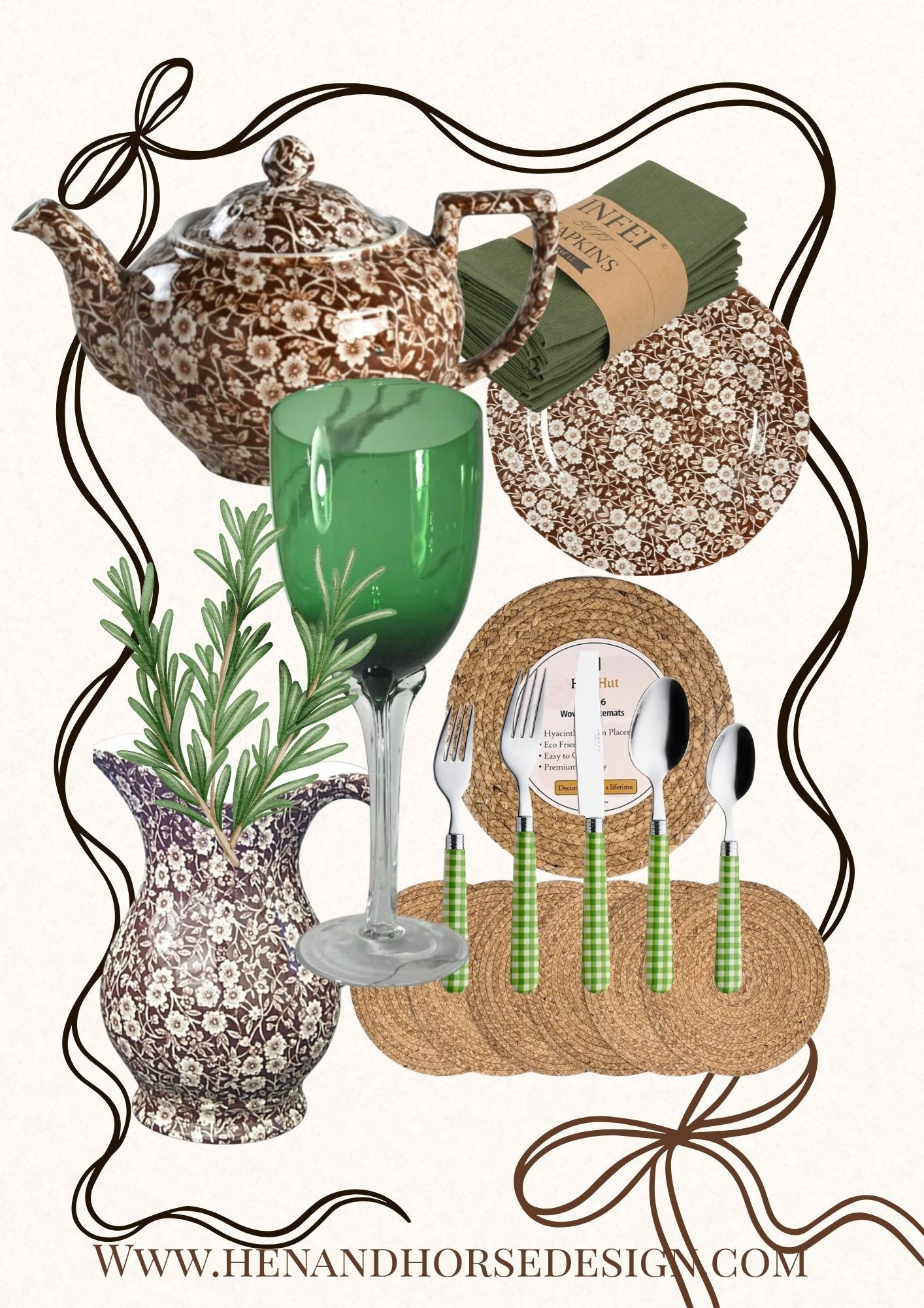 I love creating a Fall tablescape using different elements such as thesevgreen checked cutlery pieces (typically for summer) and brown calico antique dishes.  

#LTKHome #LTKStyleTip #LTKSeasonal