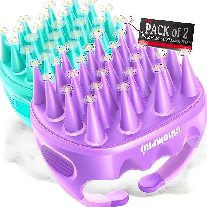Scalp Massager Shampoo Brush, 2 Pack Scalp Brush Shower for Hair Growth, Soft Silicone Scalp Exfo... | Amazon (US)