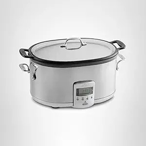 All-Clad Stainless Steel Electric Slow Cooker 7-Quart, Programmable LCD Timer, Aluminum Insert, S... | Amazon (US)