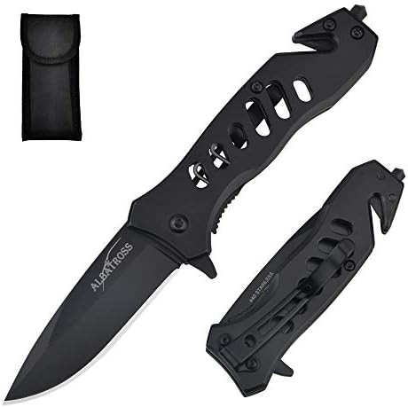 ALBATROSS EDC Cool Sharp Tactical Folding Pocket Knife,SpeedSafe Spring Assisted Opening Knifes w... | Amazon (US)