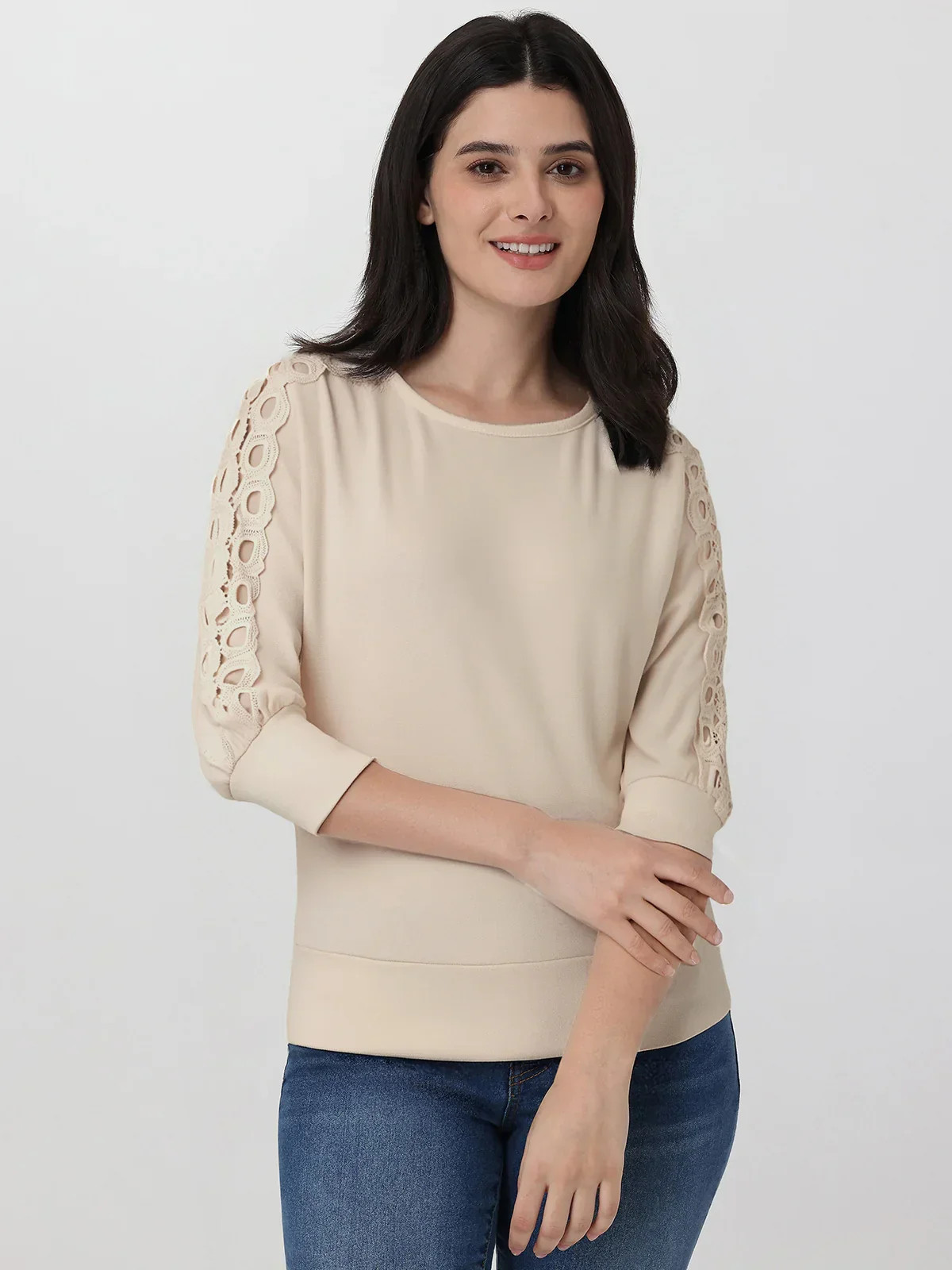 89th & Madison Lace Inset Sleeve Dolman Top | 89th + Madison