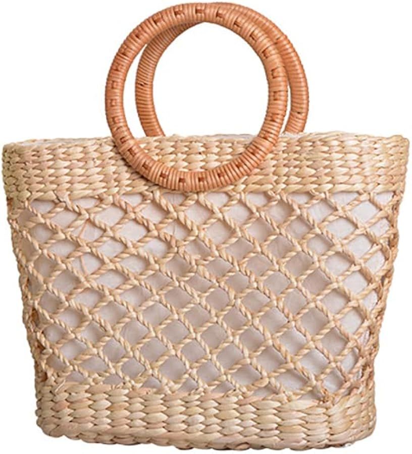 Summer Beach Bag, Large Straw Tote Bag Womens Handbag Boho Handwoven Purse Large Capacity Tote La... | Amazon (US)