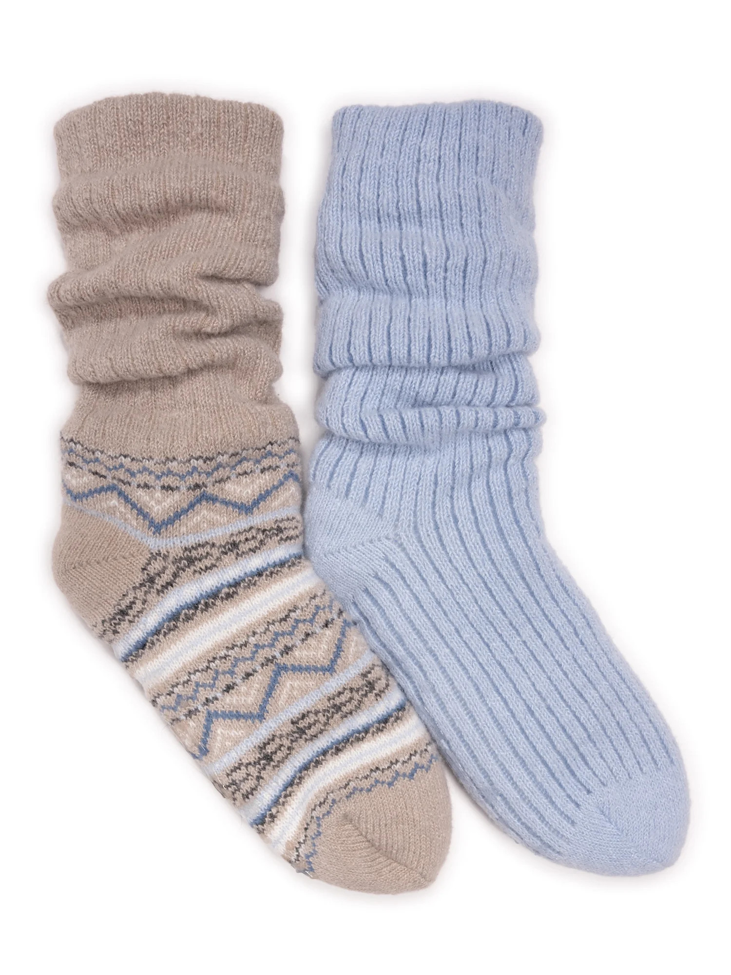 MUK LUKS Women's Tall Slouch Cabin Socks, 2-Pack, OSFM | Walmart (US)