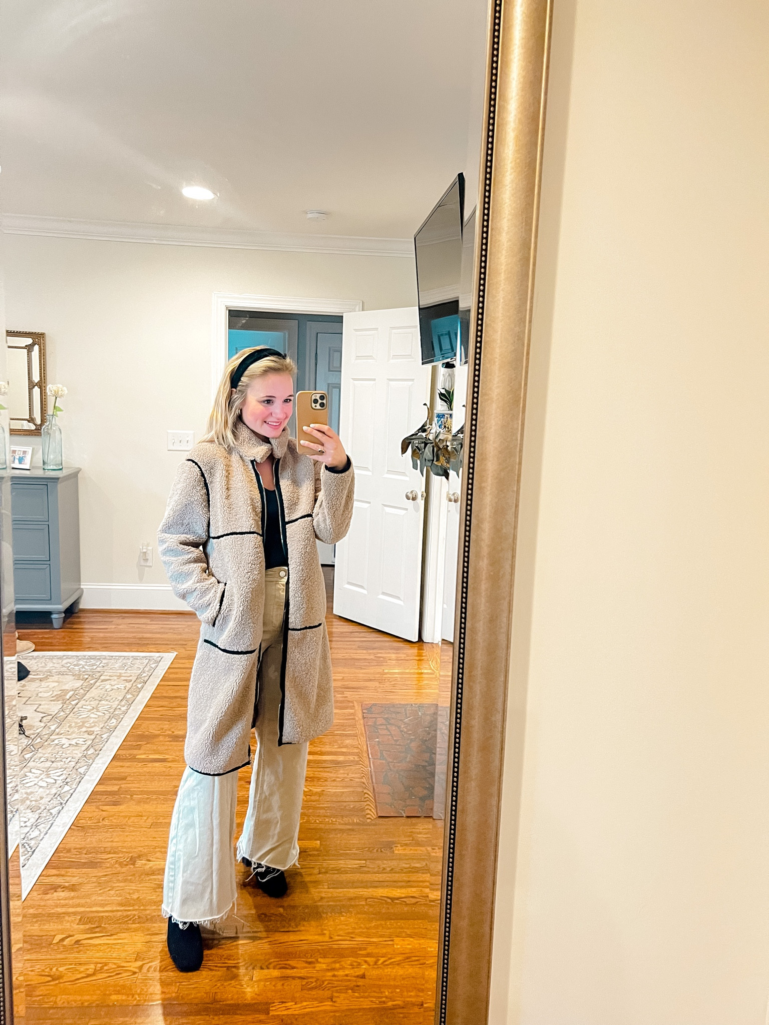 Winter style // amazon coat runs true to size and is a perfect statement coat!

Mango jeans run true to size wearing a size 2

#LTKstyletip #LTKGiftGuide #LTKSeasonal