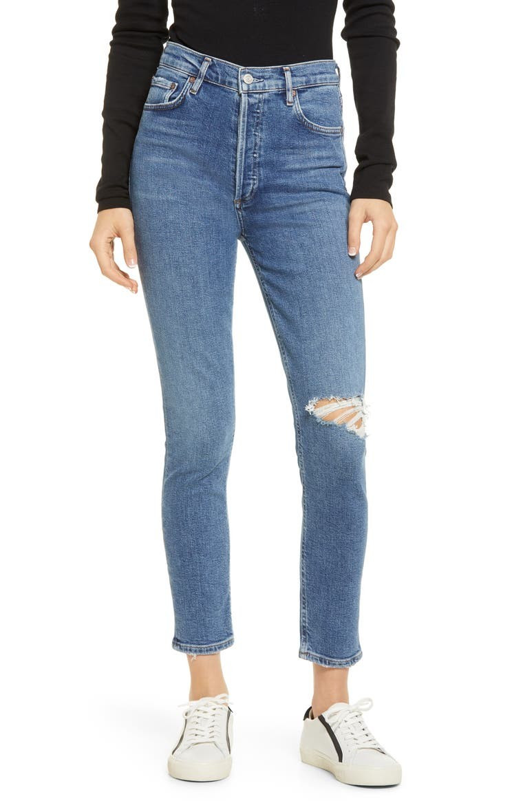 Nico Distressed High Waist Skinny Ankle Jeans | Nordstrom